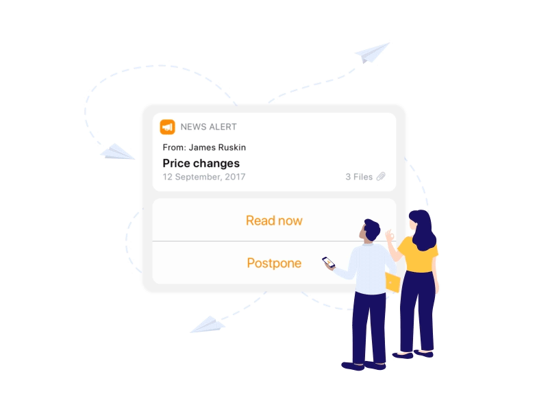 💌Managing Messages 💌 after effects animation app branding character communication digital gif illustration illustrator loop management message storytelling