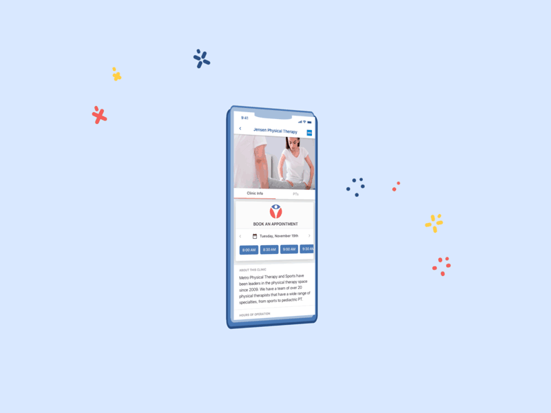 Appointment Requests on BetterPT after effects flat design gif graphic package illustration illustrator interface motion graphics ui ux vector illustration