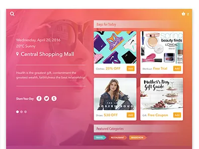Coupon App Concept ui ux web app