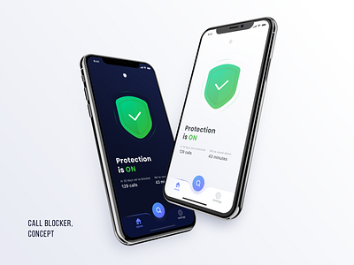 Call blocker, Home Screen app clean dark design ios iphone minimal mobile sketch subscription ui ux white