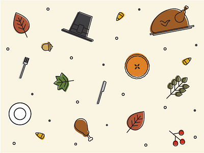 Thanksgiving Pattern fall icon patterns