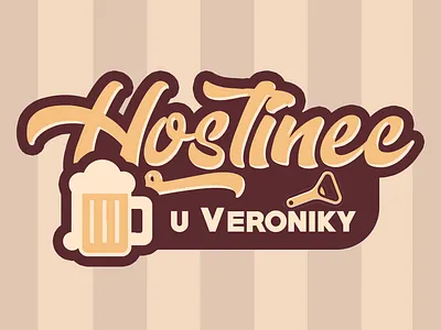 Hostinec u Veroniky beer brand branding design hostinec icon illustration logo pub vector