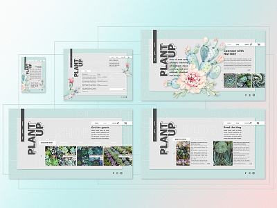 My FIRST Web design tryout design inspiration new designer pastel colors succulent web desgin