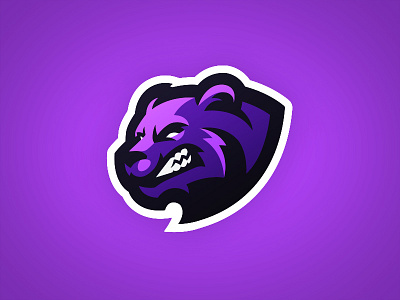 Bear Mascot Logo (Up for sale) bear bear logo bear mascot logo bearmascot logo mascot purple