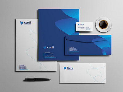 Curti Corretora De Seguros logo stationery