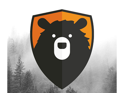 Bear Shield bear branding logo outdoors vector