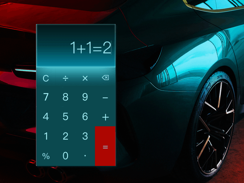 Calculator inspired by sports car ui 应用 设计