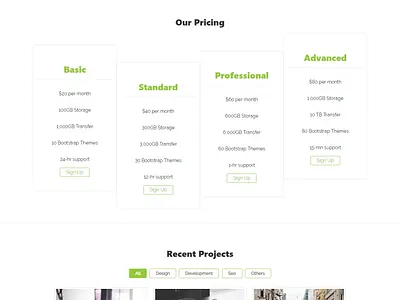 Pricing design in Front-End Web Development bootstrap 4 css 3 design front end development html 5 logo web website