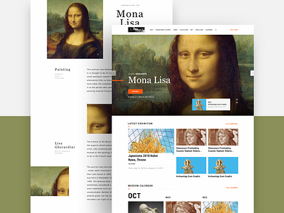 Louvre Museum Web Concept graphic design illustration interaction typogaphy uidesign ux design visual design web website