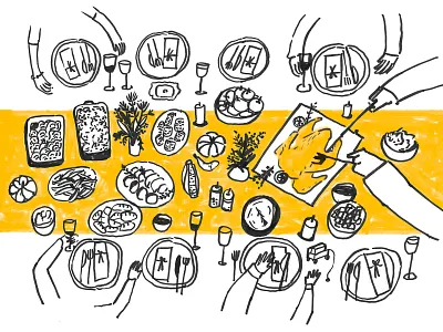 So festive! design illustration nyc thanksgiving day