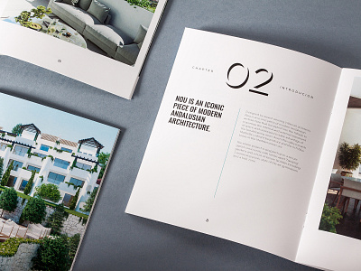 NOU – Alcuzcuz | Benahavis apartment apartments brand materials branding brochure brochure design design editorial editorial design identity luxury luxury brand real estate studio typography unifikat