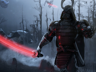 Samurai Vader 3d 3d art character keyshot maya modeling render sculpt zbrush