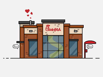 Best Place on Earth architechture buiding design flat design icon illustration restaurant simple