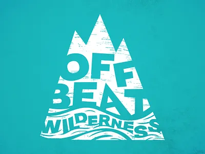 Offbeat — Splashy Rebound blue illustration logo outdoor texture tourism typography vintage wilderness
