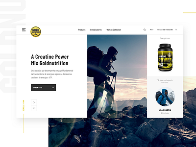 Redesign for GoldNutrition design digital flat interface layout mondrianism responsive slider ui ux web