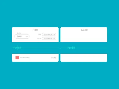Design for an audio recording app I've built. app design vector web
