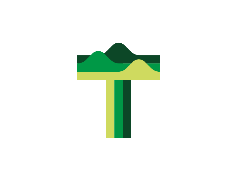 T terrain, landscape 3D scanner printer, logo design 3d architecture clouds fields flat 2d geometric hills landscape letter mark logo logo design monogram plains printer scanner sky t terrain vector icon mark symbol waterfall