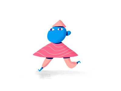 Little triangle guy art direction character design illustration run