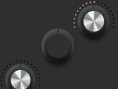 Audio Rotary Knob Control Design app audio rotary knob design flat graphic design illustration minimal photoshop ui ux vector