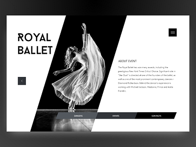 Royal Ballet Promo ballet block card dance dance party design dribbble dribbble best shot event flat logo typography ui ux web