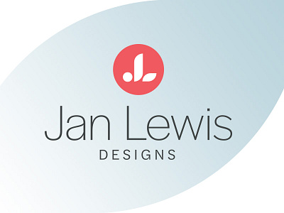 Jan Lewis Designs Logo brand branding brush stroke circle circle logo icon icons identity logo logomark monogram pink