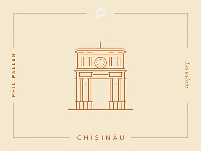 Chișinău Icon architechture chisinau city flat icon illustation landmark line art moldova travel triumphal arch vector art