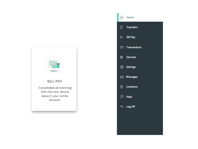 New UI for ASB card card style illustration interface design navigation shadow ui ui elements