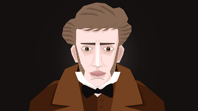 Søren Kierkegaard bow tie collar death education existential existentialism eyes illustration illustrator philosopher philosophy portait søren kierkegaard