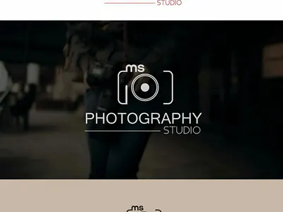 MS photography studio minimalist logo design