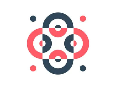 Geometric exploration - 1 blue branding circle flat geometric harmony identity illustration minimal pattern red square