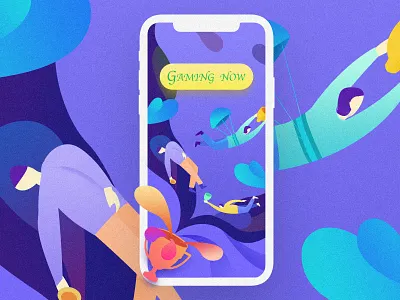 Gaming charachter fluid game gradient icon illustration illustrator irregular modeling trophy typesetting ui