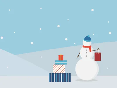 Winter Holiday Shopping christmas graphic design holiday illustration presents shopping snow snowing snowman vector winter