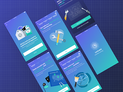 Onboarding Toolkit Concept app blueprint design finance illustration onboarding sketch toolkit tools ui ux visual design