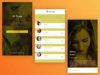 Dating App chat dating app design dribbble icon logo love profile ui ux user