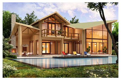 Exterior Residential 3D Rendering 3d exterior home design 3d exterior rendering exterior design rendering