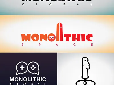Monolithic Global Logo Ideas branding icon illustration logo typography