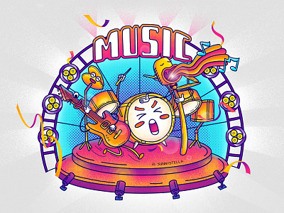 Music is the magic of life illustration