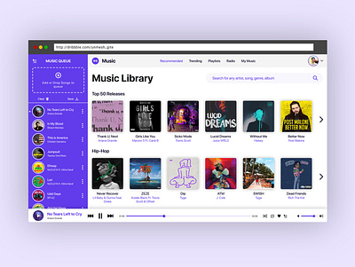 Music Player Design - Daily UI Challenge 009/100 app dailyui dailyui 009 design dribbble flat minimal music player music player ui trend 2018 ui ui app userinterfacedesign ux web