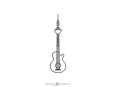 Giutar Milad abstract adobe art design flat graphic illustration illustration agency illustration art illustration design illustrator logo milad tower tower bridge vector برج