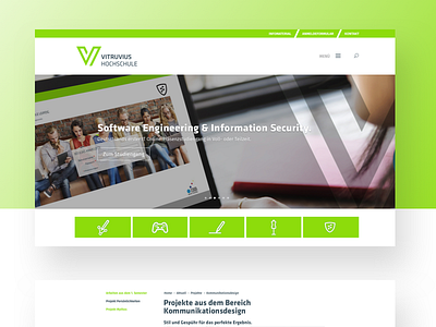 vitruvius university cams clean desktop responsive design school ui ui design university ux ux design web webdesign