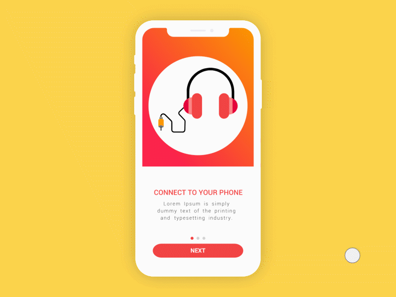 Daily UI 23 App On-Boarding adobe xd aftereffets animation application clean app music on boarding red welcome yellow