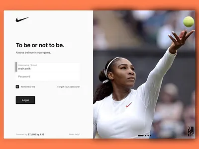 Studio by 9:16 - Sign in [Branded] form grid login ui web app website