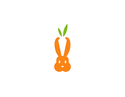 Carrot Rabbit animal brand carrot design icon illustration logo mark negative space rabbit