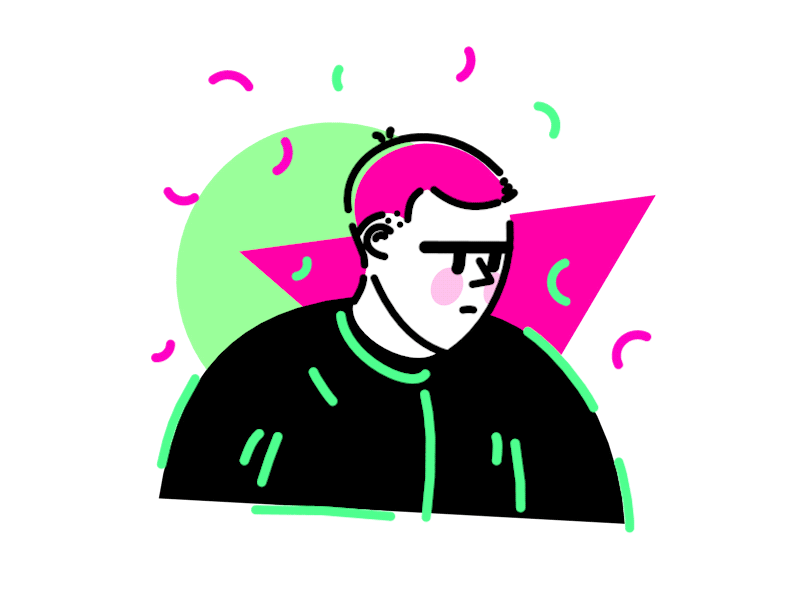 Boy Doodle slightly animated 2d 3d animated animation cartoon character design doodle gif graphic illustration loop motion motion animation motion art pop vector