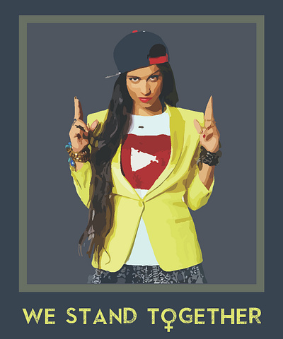 We Stand Tohether design illustration superwoman vector youtuber