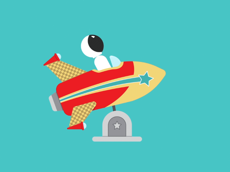 Rocketeer adobe illustrator after effects after effects animation animation design illustration illustrator loop motion graphics newton retro rocket rocketeer science fiction scifi space vector