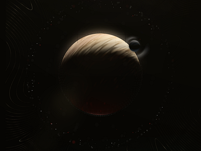 Kepler 025c c4d cinema4d conceptart moon planet planets redshift redshift3d render rendering space