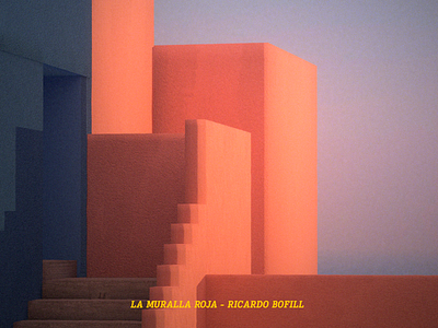 La Muralla Roja 3d after animation architect architectural architecture architecture design building c4d design effects españa hotel illustration motion orange