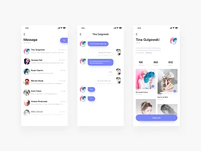 Date her app color design ios mobile ui ui design