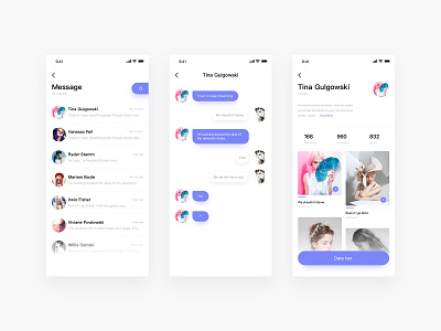 Date her app color design ios mobile ui ui design